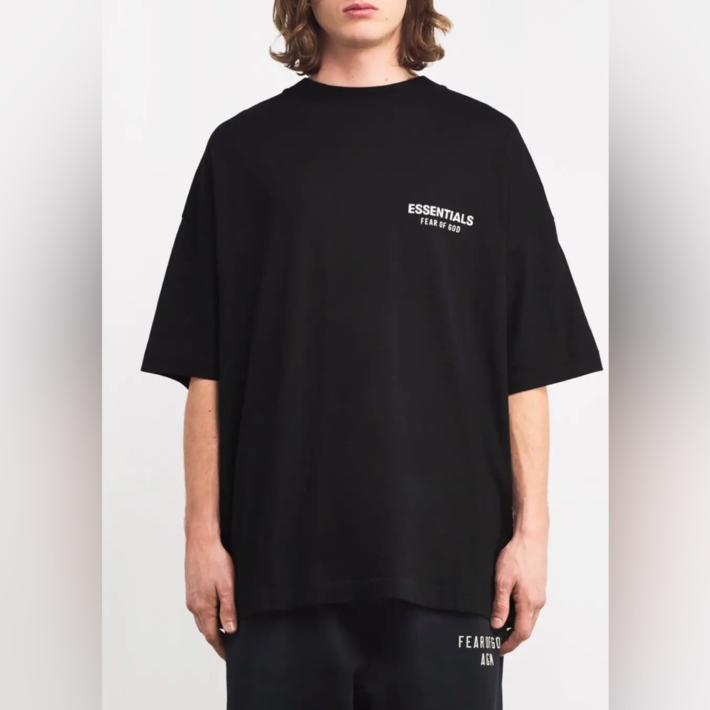 FOG ESSENTIALS BLACK JERSEY CREWNECK SIZE S [2024] | OVERSIZED | [QR-CODED] |NWT